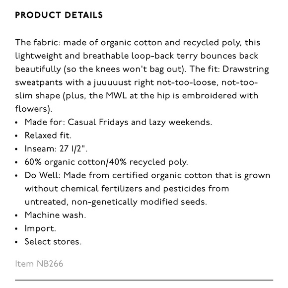 MWL Embroidered Flower Sweatpants - Picture 8 of 8